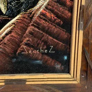 Vintage | Art | Vintage Black Velvet Painting Optical